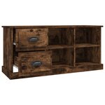 vidaXL Meuble TV chêne fumé 102x35 5x47 5 cm bois d'ingénierie