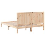 vidaXL Cadre de lit extra long sans matelas 140x210 cm bois massif