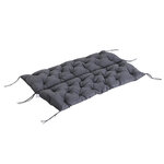 Coussin matelas assise dossier pour banc de jardin balancelle canapé 3 places grand confort 150 x 98 x 8 cm gris