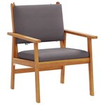 vidaXL Ensemble de canapé de jardin 4 Pièces Marron 75 x 45 x 38cm