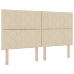 vidaXL Lit à ressorts avec matelas Crème 180 x 200 cm tissu