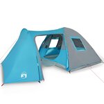 vidaXL Tente familiale à dôme 6 personnes bleu imperméable