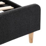 vidaXL Cadre de lit Gris foncé Jute 160 x 200 cm