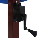vidaXL Parasol suspendu avec mât en bois 400x300 cm Bleu