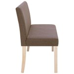 Banquette pouf tabouret meuble banc 139 cm marron polyester 3002084