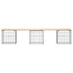 vidaXL Banc de jardin design de gabion 203x44x42 cm bois massif de pin