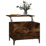 vidaXL Table basse Chêne fumé 60x44 5x45 cm Bois d'ingénierie