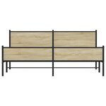 vidaXL Cadre de lit en métal sans matelas chêne sonoma 193x203 cm