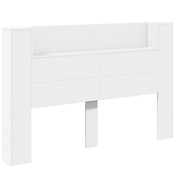 vidaXL Tête de lit Blanc 160 x 16 5 x 103 5 cm Bois d'ingénierie