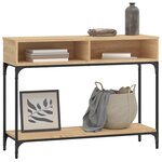 vidaXL Table console chêne sonoma 100x30 5x75 cm bois d'ingénierie
