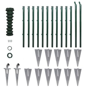 vidaXL Clôture à mailles losangées et poteaux acier 0 8x25 m