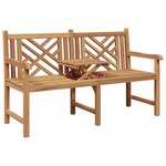 vidaXL banc Marron 150 x 60 x 90 cm Bois de teck massif