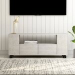 vidaXL Meuble TV Gris béton 120x35x48 cm Bois d'ingénierie