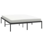 vidaXL Cadre de lit métal sans matelas noir 150x200 cm