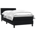 vidaXL Sommier à lattes de lit avec matelas noir 80x220 cm velours