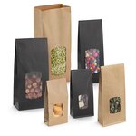 Sachet kraft brun à fenêtre 10 x 29 x 5 5 cm (lot de 100)