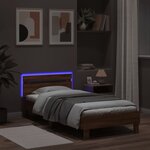 vidaXL Cadre de lit sans matelas avec lumières LED 100x200 cm