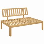 vidaXL Unité de canapé du milieu Acacia Clair et Gris Foncé