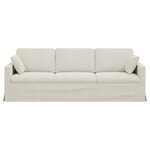 vidaXL Canapé Crème 228 x 78 x 80 cm Velours