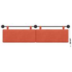 vidaXL Tête de lit suspendue Rouge orange Tissu en velours côtelé