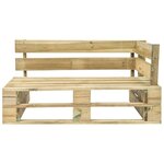 Vidaxl canapé palette 2 places avec coussins pin imprégné de vert