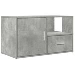 vidaXL Armoire d'angle gris béton 200x40x45 cm bois d’ingénierie