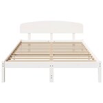 vidaXL Cadre de lit Blanc 160 x 200 cm Bois de pin massif