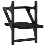 vidaXL Étagères murales avec barres 2 Pièces noir 20x25x30 cm