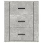 vidaXL Table de chevet Gris béton 50x36x60 cm Bois d'ingénierie