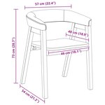 vidaXL Chaises de salle à manger 2 Pièces Naturel 54 x 57 x 73 cm