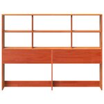 vidaXL Tête de lit avec rangement cire marron 140cm bois massif de pin