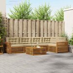 vidaXL Ensemble de canapés d'extérieur 6 Pièces Naturel et Beige