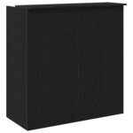 vidaXL Bureau de réception Chêne noir 100x50x103 5 cm Bois d'ingénierie