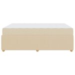 vidaXL Cadre de lit avec matelas Crème 160 x 200 cm tissu