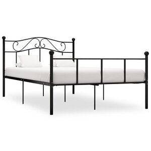 vidaXL Cadre de lit sans matelas noir métal 120x200 cm
