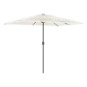vidaXL Parasol de jardin avec mât en acier blanc 300x200x250 cm
