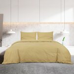 vidaXL Ensemble de housse de couette Taupe 135x200 cm Coton
