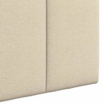 vidaXL Tête de lit suspendue Avec lumière LED Crème Tissu