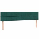 vidaXL Sommier à lattes de lit et matelas et LED vert foncé 180x220cm velours