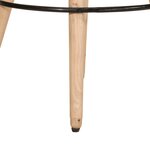 vidaXL Tabourets de bar lot de 2 cuir véritable et bois de manguier