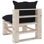 Vidaxl salon de jardin palette 5 pièces avec coussins bois de pin