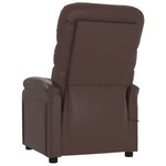 Vidaxl fauteuil inclinable électrique marron similicuir