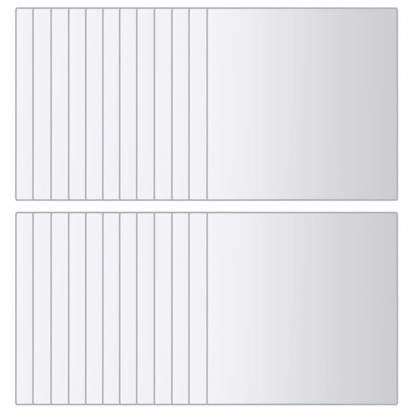 vidaXL Carreaux de miroir 48 Pièces Carré Verre