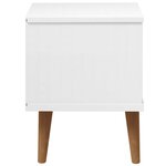 vidaXL Table de chevet MOLDE Blanc 40x35x48 cm Bois de pin massif