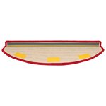 vidaXL Tapis d'escalier auto-adhésifs 15 Pièces Rouge 80 x 24 5 x 3 5 cm