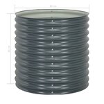 vidaXL Lit surélevé de jardin 80x80x81 cm Acier galvanisé Gris