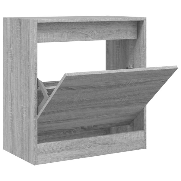 vidaXL Meuble à chaussures sonoma gris 60x34x63 5 cm bois d'ingénierie