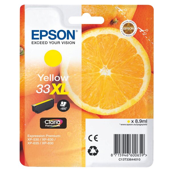 EPSON (T3364) cartouche jet d'encre xl jaune C13T33644010