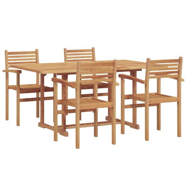 vidaXL Ensemble de salle à manger pour jardin 5 Pièces Marron