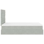 vidaXL Cadre de lit ottoman avec matelas gris clair 120x190 cm velours